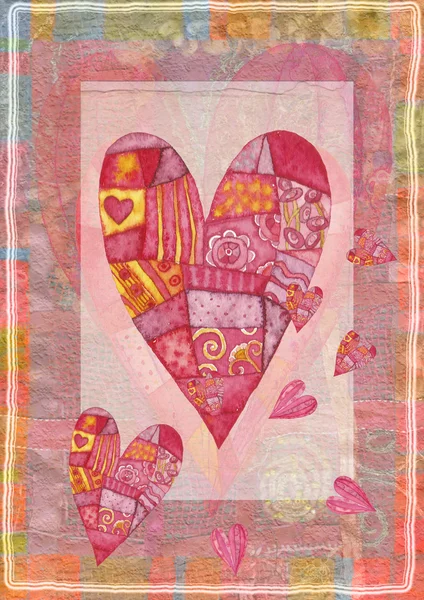 Heart, greeting card for Valentine's Day — Stock Photo, Image