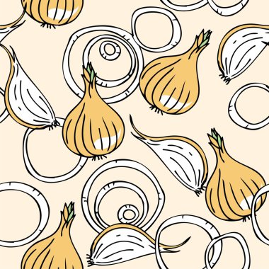 Sebze seamless modeli, soğan