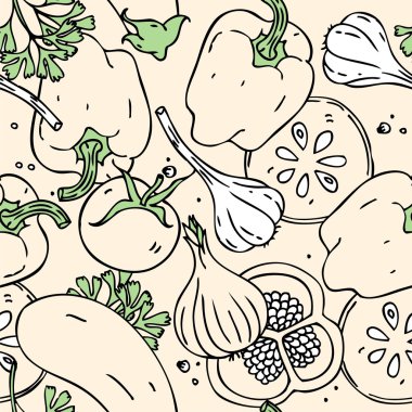 Çeşit çeşit sebzeler.