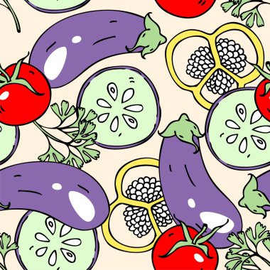 Çeşit çeşit sebzeler.