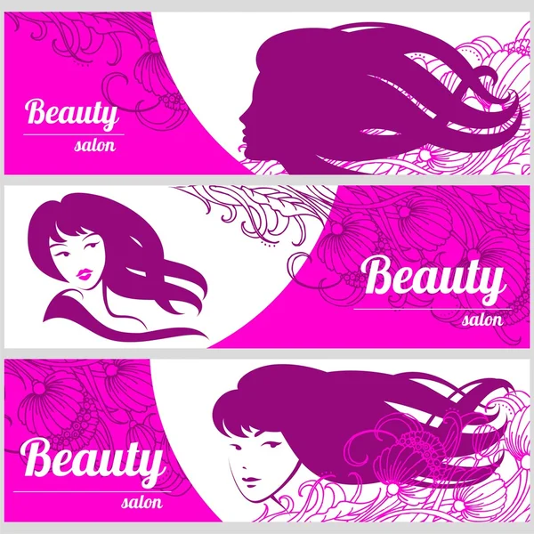Tarjeta de visita de diseño para peluquería y salón de belleza — Vector de stock