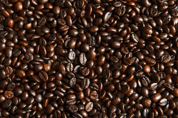 Grãos de café torrados textura de fundo — Fotografia de Stock