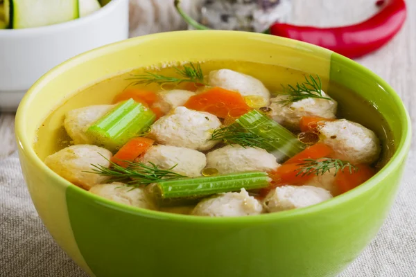 Sup dengan bakso — Stok Foto