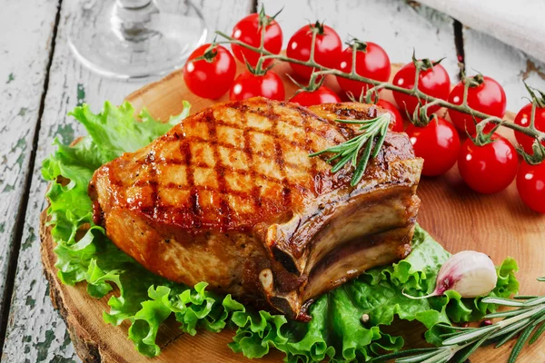 Grill chops on the bone — Stock Photo, Image