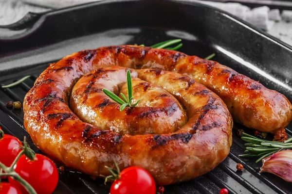 Zelfgemaakte worst gegrilde — Stockfoto