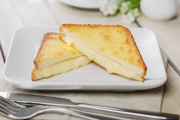 Grillad smörgås med mozzarella toast — Stockfoto