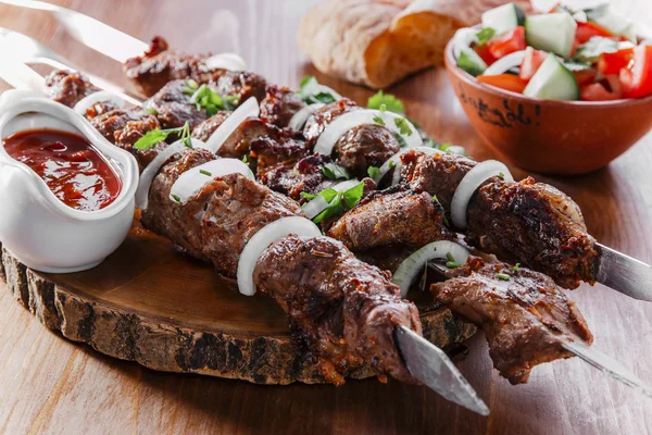 Brochettes shashlik kebab — Photo