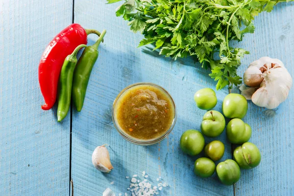 Salsa verde tkemali — Foto de Stock