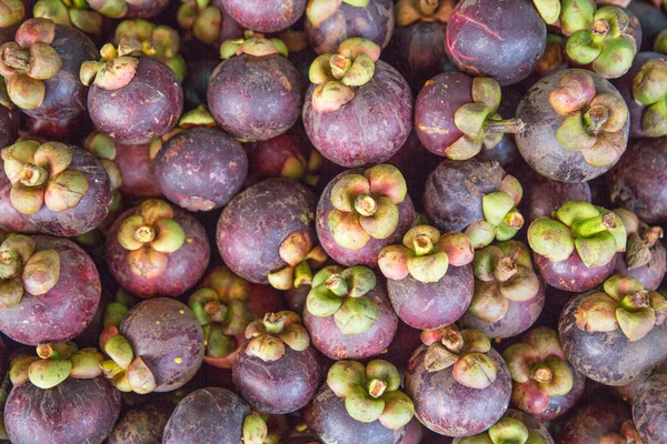 Mangosteenfrukt, frisk – stockfoto