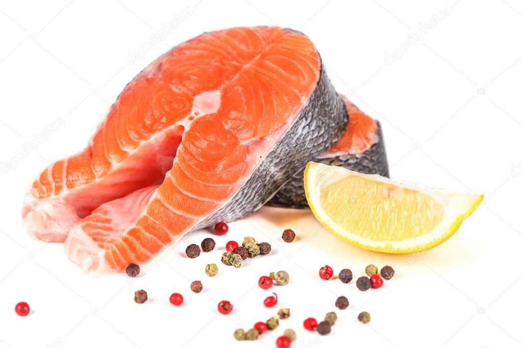 Fresh raw  salmon 