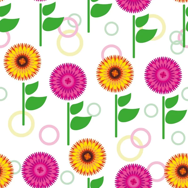 Patrón floral sin costuras — Vector de stock