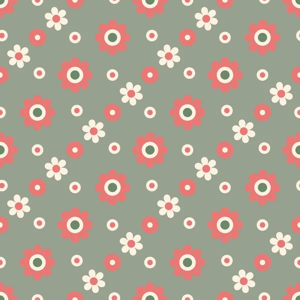 Patrón floral sin costuras — Vector de stock