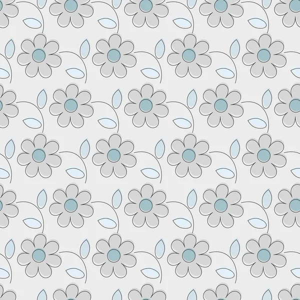 Patrón floral sin costuras — Vector de stock