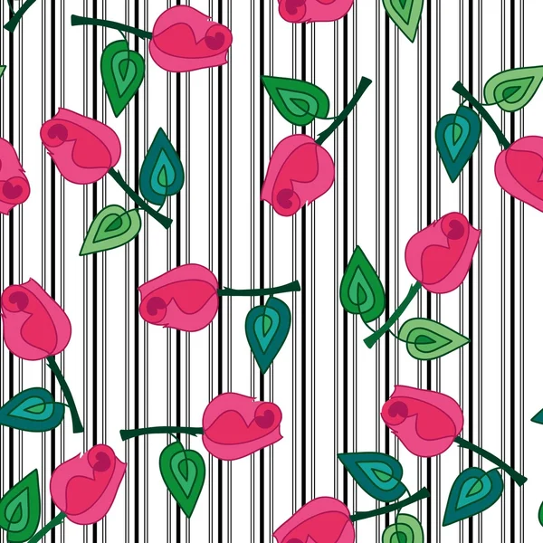 Roses repetition — Stock Vector