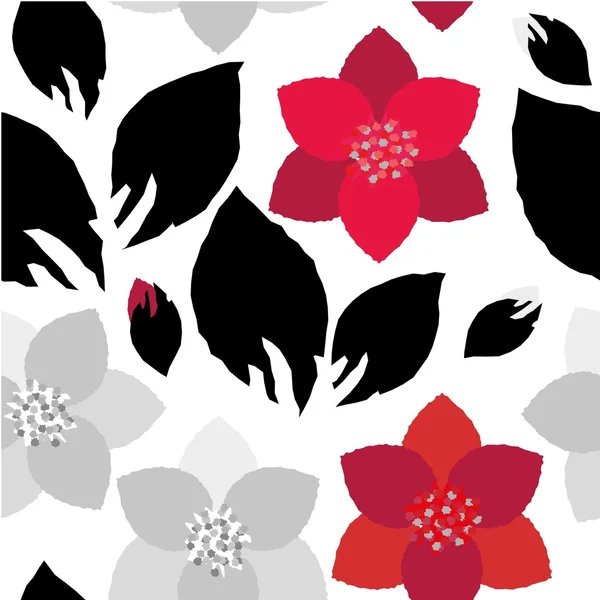 Patrón floral sin costuras — Vector de stock