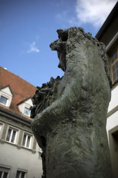 Bronze sculpture in fussen — Stockfoto