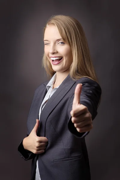 Thumb up symbol with two hands. — Stock Photo, Image