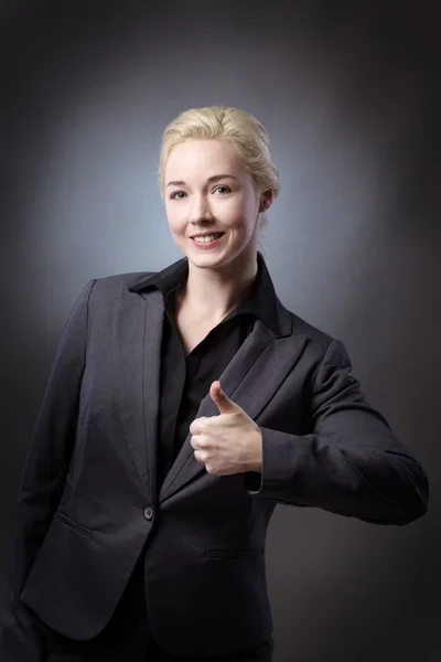 Thumbs up at work — Stock Photo, Image