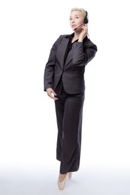 Balerin kulaklık ile