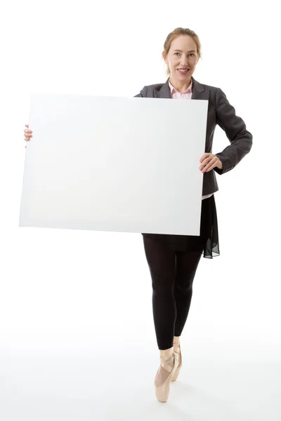 Business ballerina with copy space — Stock Photo, Image