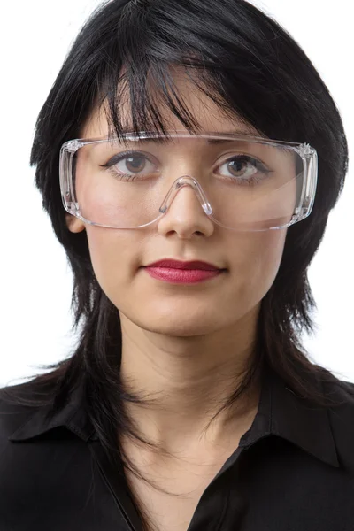 Wearing protective goggles — Stock Photo, Image