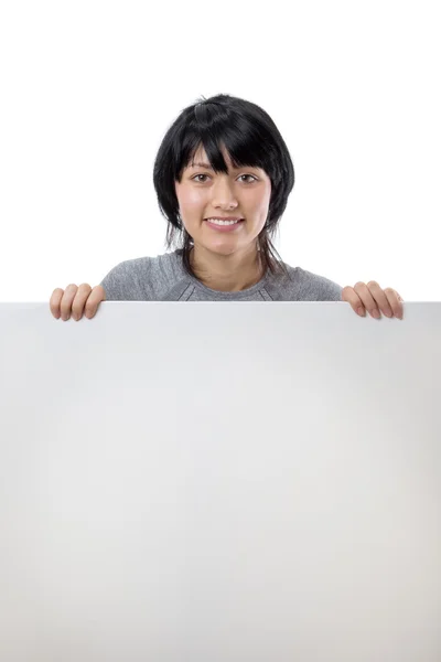 Model with Billboard — Stock Photo, Image