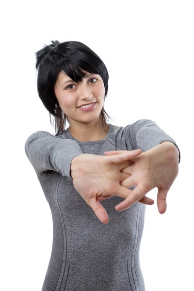 Fitness model stretching Stock Picture