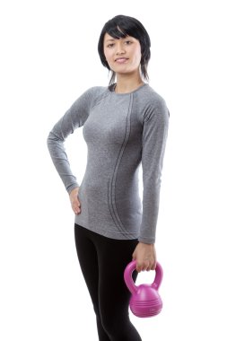 Bir kettlebell kaldırma