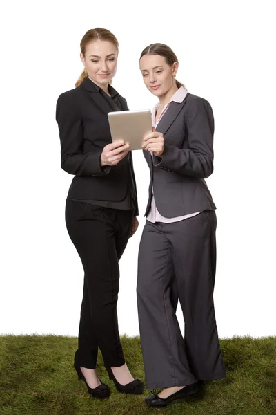 Office workers with tablet computer — Stock Photo, Image