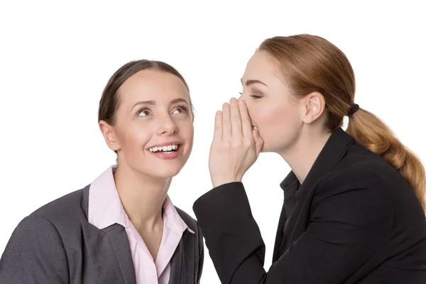 Coworkers sharing a secret — Stock Photo, Image
