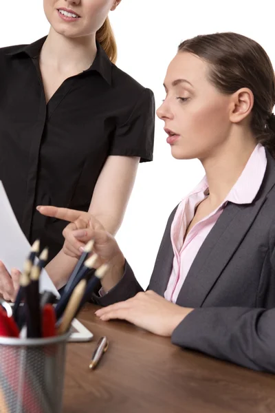 Office Women looking at Documents — Stock Photo, Image