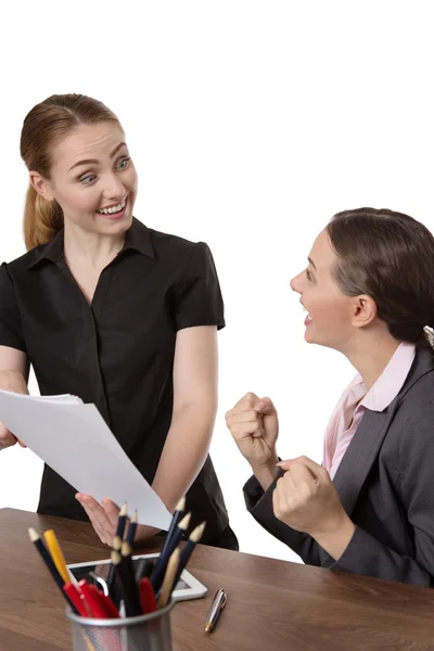 Office Women looking at Documents — Stock Photo, Image