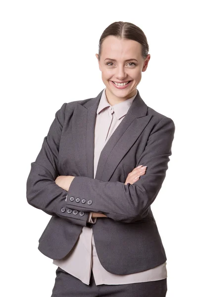 Business woman arms crossed — Stock Photo, Image