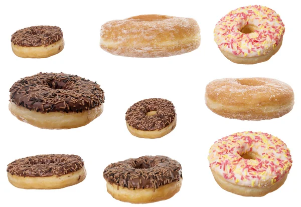 Quasten-Donuts ausgeschnitten — Stockfoto