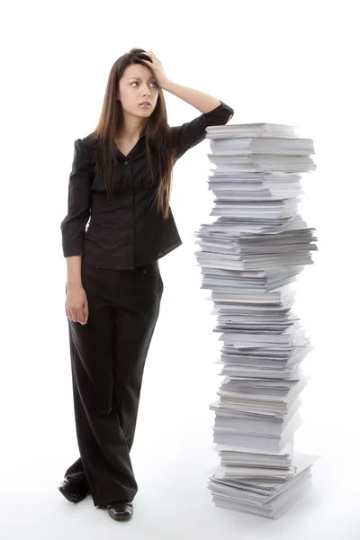 So much papper work to do — Stock Photo, Image