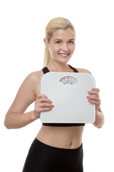 Happy with my weight — Stock Photo, Image