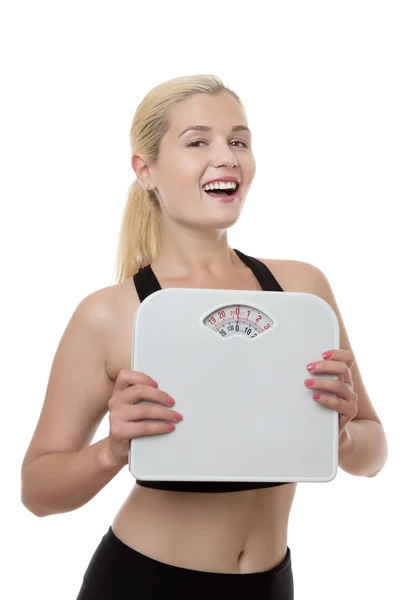 Happy with my weight — Stock Photo, Image