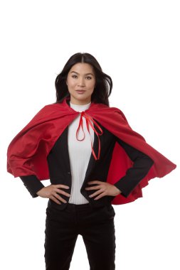super hero business working woman clipart