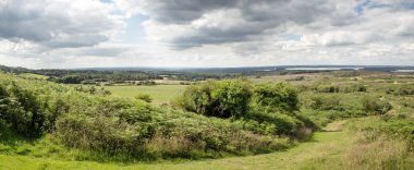 İngiltere'de kırsal manzara ateş