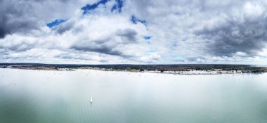 Kuşların gözü, Essex 'teki Heybridge Havzası' nın küçük bir köyünde nehir çan ağacının üzerinde.