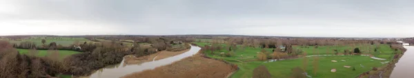 Panoramiczny Widok Krajobraz Essex Maldon Pole Golfowe Anglii Essex — Zdjęcie stockowe