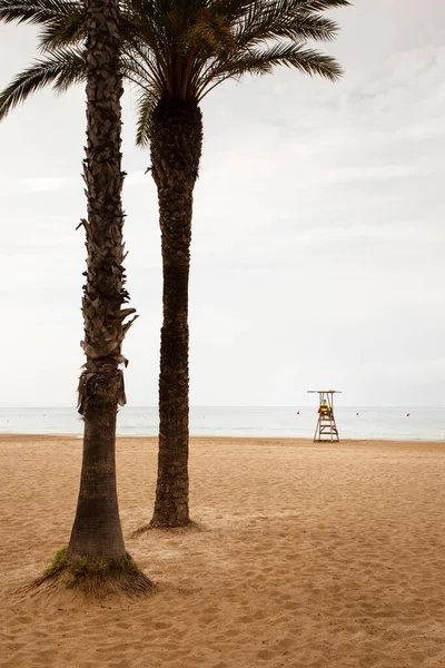 Plavčík Pláži Salou Španělsko Nikým Okolí — Stock fotografie