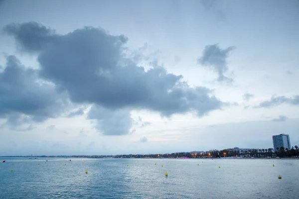 Praia Imagem Frontal Salou Espanha Entardecer — Fotografia de Stock