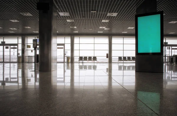 Cadeiras Vazias Hall Embarque Aeroporto — Fotografia de Stock