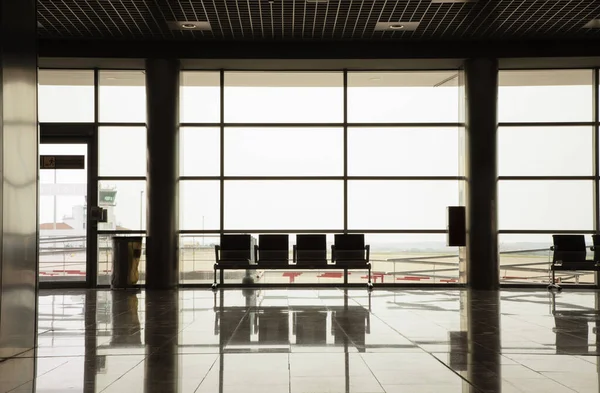 Cadeiras Vazias Hall Embarque Aeroporto — Fotografia de Stock