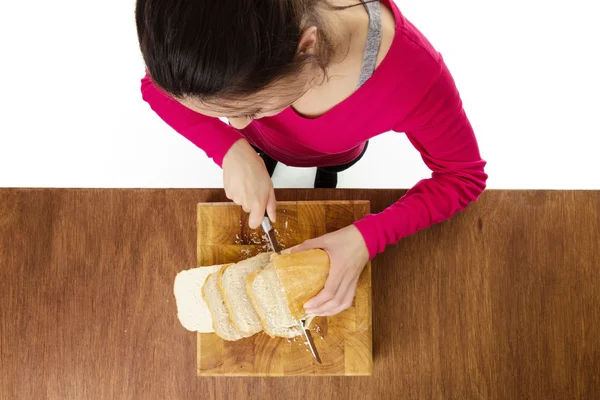 Making sandwiches Royalty Free Stock Images