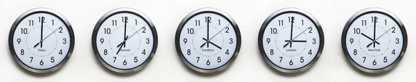 Ζώνη ώρας ρολόγια — Φωτογραφία Αρχείου