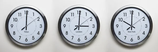 Time zone clocks — Stock Photo, Image