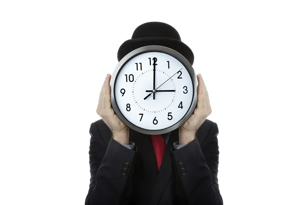 Business man with clock Stock Image