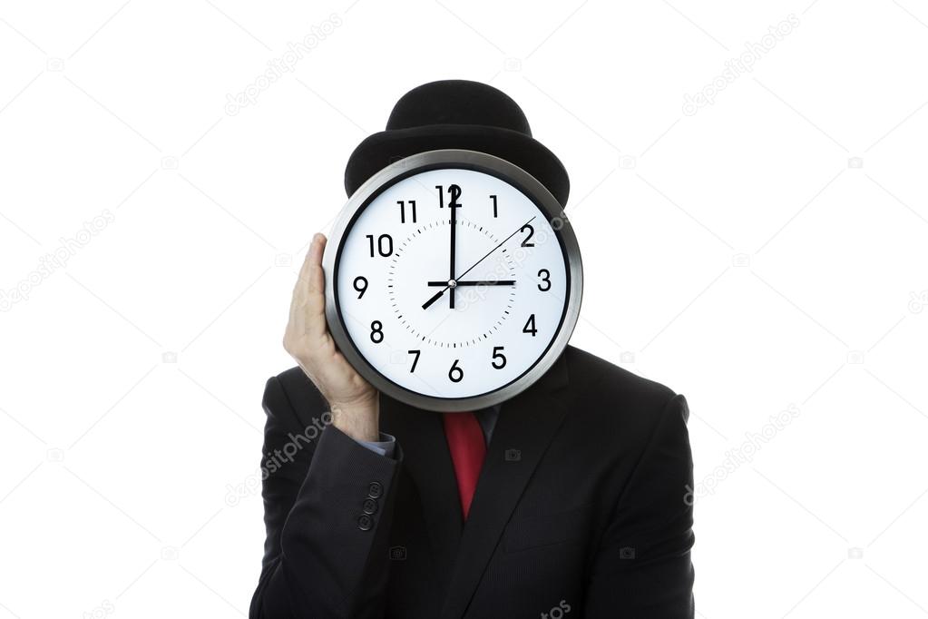 Business man with clock